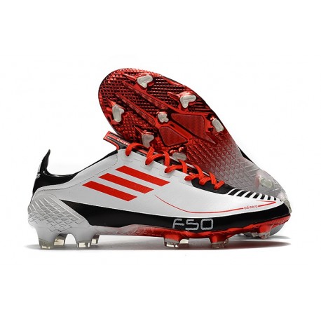 Adidas F50 Ghosted Adizero HT FG Rosso Bianco Nero