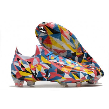 adidas Predator Edge.1 L FG Geometric Blu Acceso Team Giallo Rosso Solare