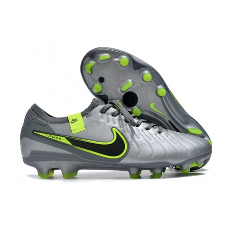 Scarpe da Calcio Nike Tiempo Legend 10 Elite FG Grigio Nero Verde