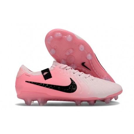 Scarpe da Calcio Nike Tiempo Legend 10 Elite FG Schiuma Rosa Nero