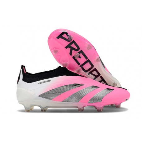 Scarpe Adidas Predator 24 Elite FG Rosa Bianco Nero