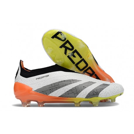 Scarpe Adidas Predator 24 Elite FG Bianco Nero Arancione