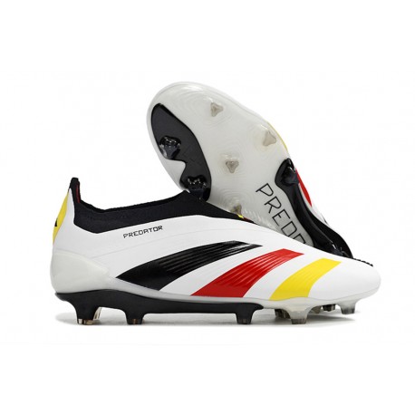 Scarpe Adidas Predator 24 Elite FG Bianco Nero Giallo Rosso