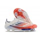 Scarpa adidas F50 + Laceless FG Ftwr Bianco Rosso Solare Blu Lucido