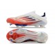 Scarpa adidas F50 + Laceless FG Ftwr Bianco Rosso Solare Blu Lucido