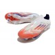 Scarpa adidas F50 + Laceless FG Ftwr Bianco Rosso Solare Blu Lucido