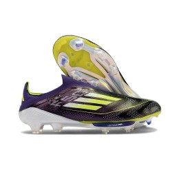 Scarpa adidas F50 + Laceless FG Unity Viola Bianco Limone Lucido