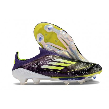 Scarpa adidas F50 + Laceless FG Unity Viola Bianco Limone Lucido