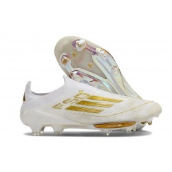 Scarpa adidas F50 + Laceless FG Ftwr Bianco Oro Met Ftwr Bianco