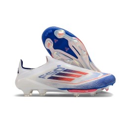 Scarpa adidas F50 + Laceless FG Ftwr Bianco Rosso Solare Blu Lucido