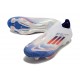 Scarpa adidas F50 + Laceless FG Ftwr Bianco Rosso Solare Blu Lucido