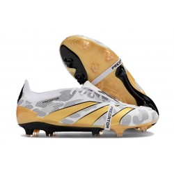 adidas Nuovo Predator 24 Elite FT FG Bianco Nero Core Oro Met