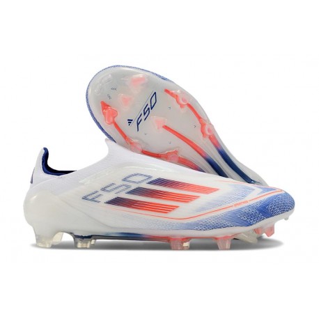 adidas Scarpa da Calcio F50 Elite LL FG Ftwr Bianco Rosso Solare Blu Lucido