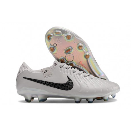 Scarpe da Calcio Nike Tiempo Legend 10 Elite FG Grigio Atmosfera Nero