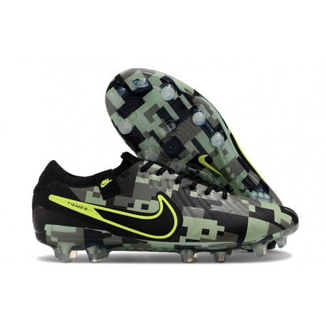 Scarpe da Calcio Nike Tiempo Legend 10 Elite FG Verde Nero