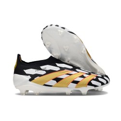 Scarpe Adidas Predator 24 Elite FG Nero Bianco Oro