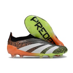 Scarpe Adidas Predator Elite LL FG Nero Bianco Arancione Verde