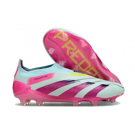 Scarpe Adidas Predator Elite LL FG Almost Blu Lucid Rosa Semi Giallo Solare