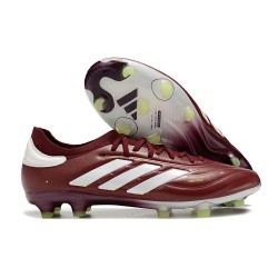 Adidas Copa Pure 2 Elite + FG Pelle Ombra Rosso Bianco Team Giallo Solare