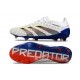 Adidas Predator Elite FG Bianco Grigio Blu Rosso