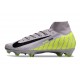 Scarpe Nike Zoom Mercurial Superfly 10 Elite FG Grigio Giallo Nero