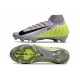 Scarpe Nike Zoom Mercurial Superfly 10 Elite FG Grigio Giallo Nero