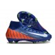 Scarpe Nike Zoom Mercurial Superfly 10 Elite FG Blu Arancio Bianco