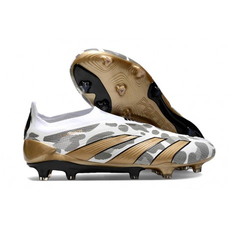 Scarpe Adidas Predator Elite LL FG Oro Metallizzato Bianco Grigio