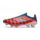 Scarpa adidas F50 + Laceless FG Rosso Blu Bianco