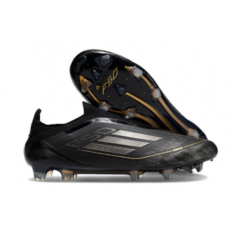 adidas Scarpa da Calcio F50 Elite LL FG Nero Core Ferro Metallizzato Oro Met